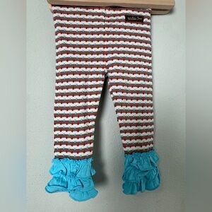 Matilda Jane Illusion Leggings Polka Dot Ruffle Leggings Size 12-18 Months